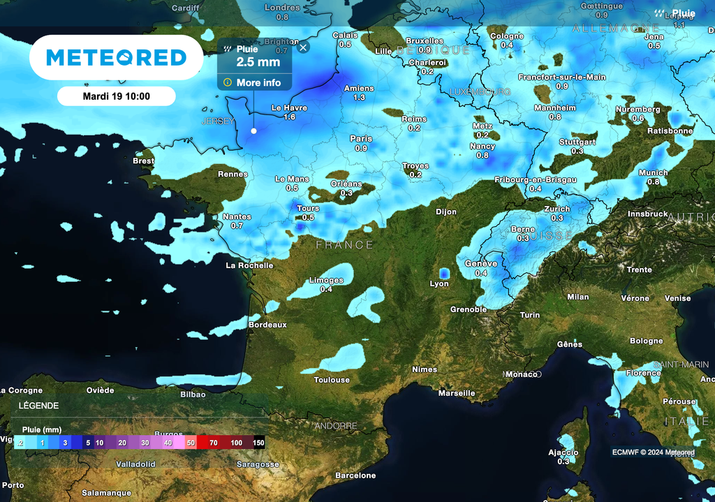 Météo pluvieuse ce mardi matin sur le nord du pays. Météo pluvieuse ce mardi matin sur le nord du pays.