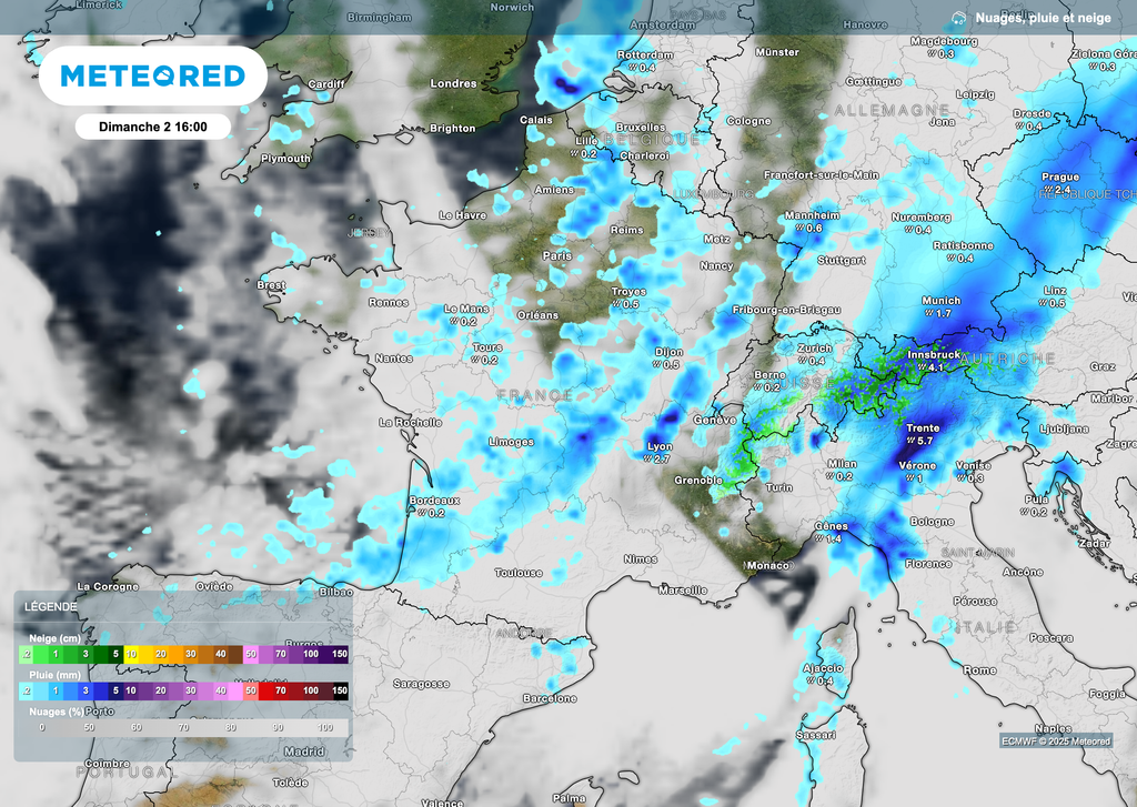 Averses bien présentes durant votre dimanche après-midi !