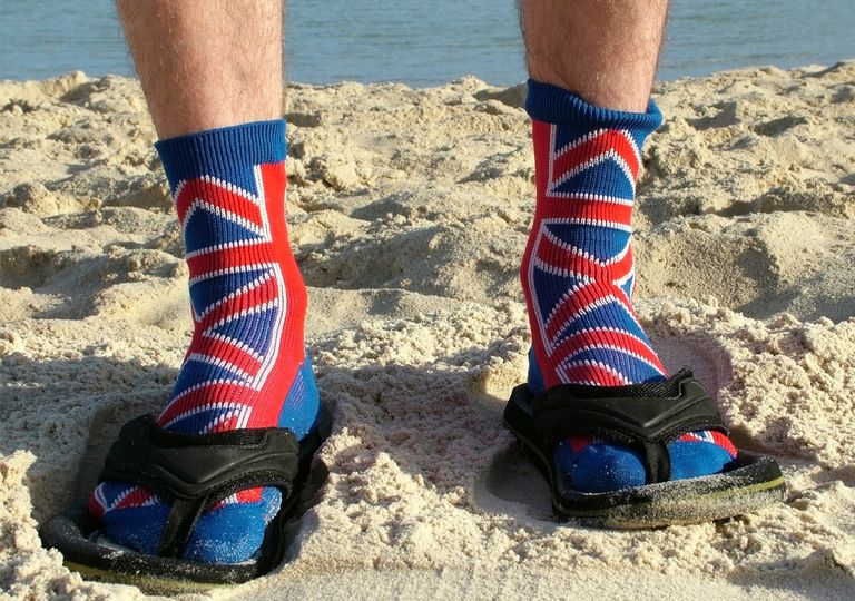 Chanclas con calcetines Chanclas con calcetines