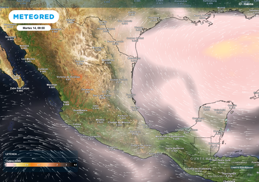 Densa capa de Polvo del Sahara cubrir&aacute; hoy martes la mitad de M&eacute;xico, reduciendo notablemente la extensi&oacute;n de lluvias