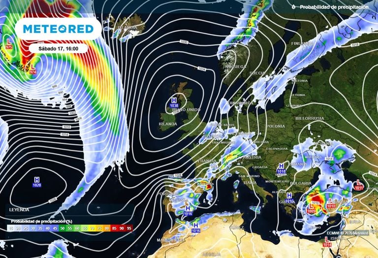 Dentro de 36 horas se formar&aacute; el superanticicl&oacute;n que desencadenar&aacute; el episodio de lluvias en Espa&ntilde;a