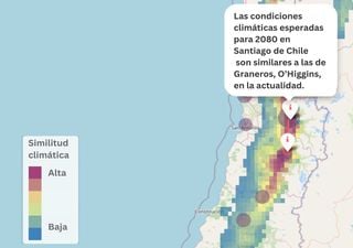 Así podría ser el clima en las ciudades chilenas dentro de 60 años: obsérvalo en este novedoso mapa interactivo 