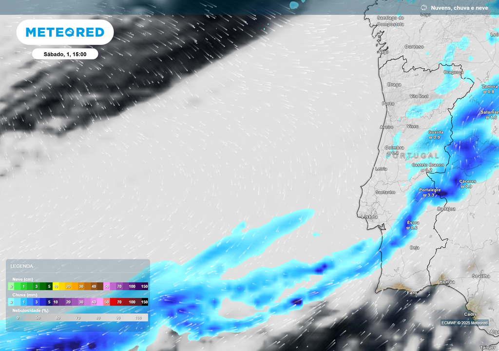 Mapa atmosférico: Chuva Mapa atmosférico: Chuva