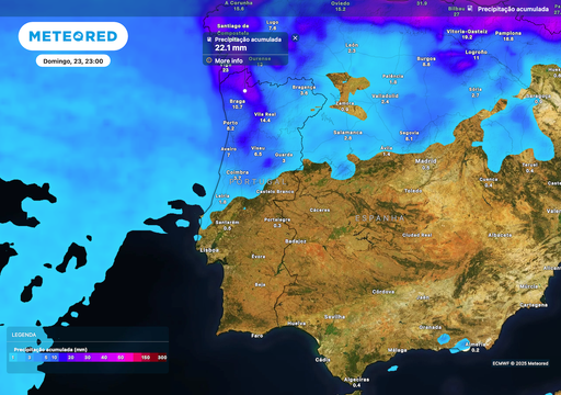 Em todas estas regiões choverá na segunda-feira, 24: Meteored prevê chuva em 17 distritos