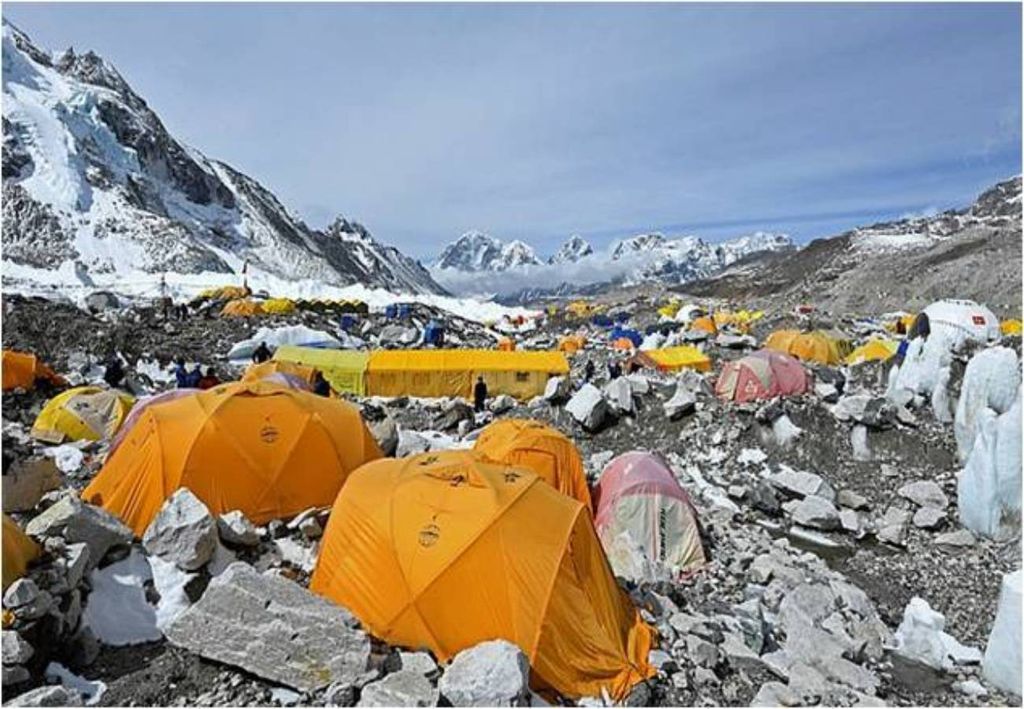 campamento en el Monte Everest