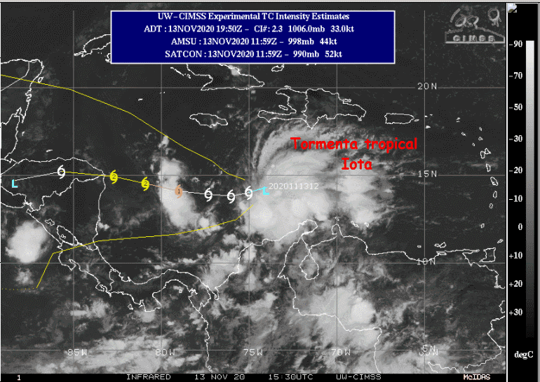 Se forma tormenta tropical Iota en Caribe: Posible huracán peligroso