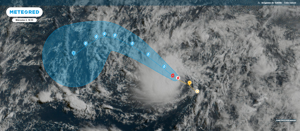 Tormenta tropical Amanda. Tiempo.com
