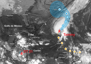 Se forma la depresión tropical 21 en el Caribe ¿A qué zonas afectará?