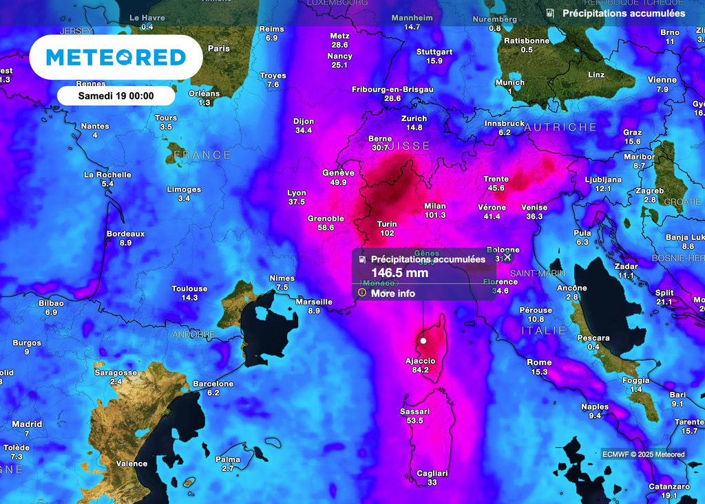 De très fortes pluies attendues en Corse au cours des prochaines heures !