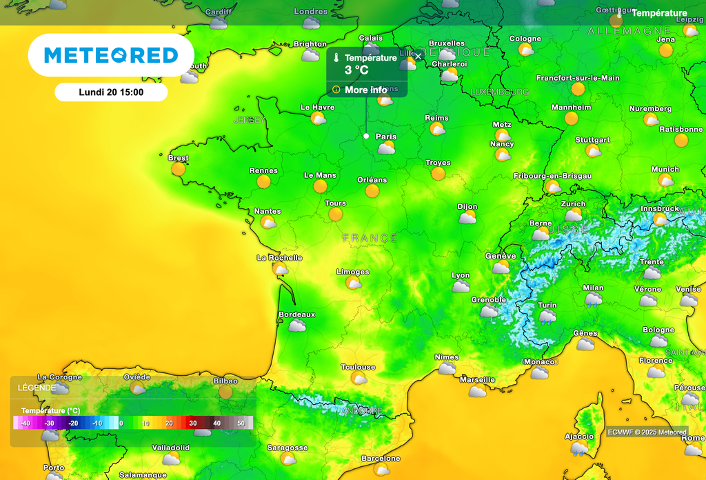 Légère hausse des températures cet après-midi. Légère hausse des températures cet après-midi.
