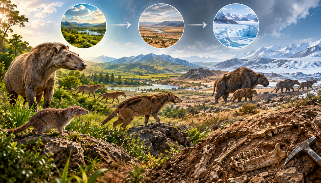 Anhand von Fossilien und Klimasimulationen wurde untersucht, wie das Klima die Säugetiervielfalt Zentralasiens vor etwa 66 bis 23 Millionen Jahren veränderte. Anhand von Fossilien und Klimasimulationen wurde untersucht, wie das Klima die Säugetiervielfalt Zentralasiens vor etwa 66 bis 23 Millionen Jahren veränderte. Bild: KI-generiert