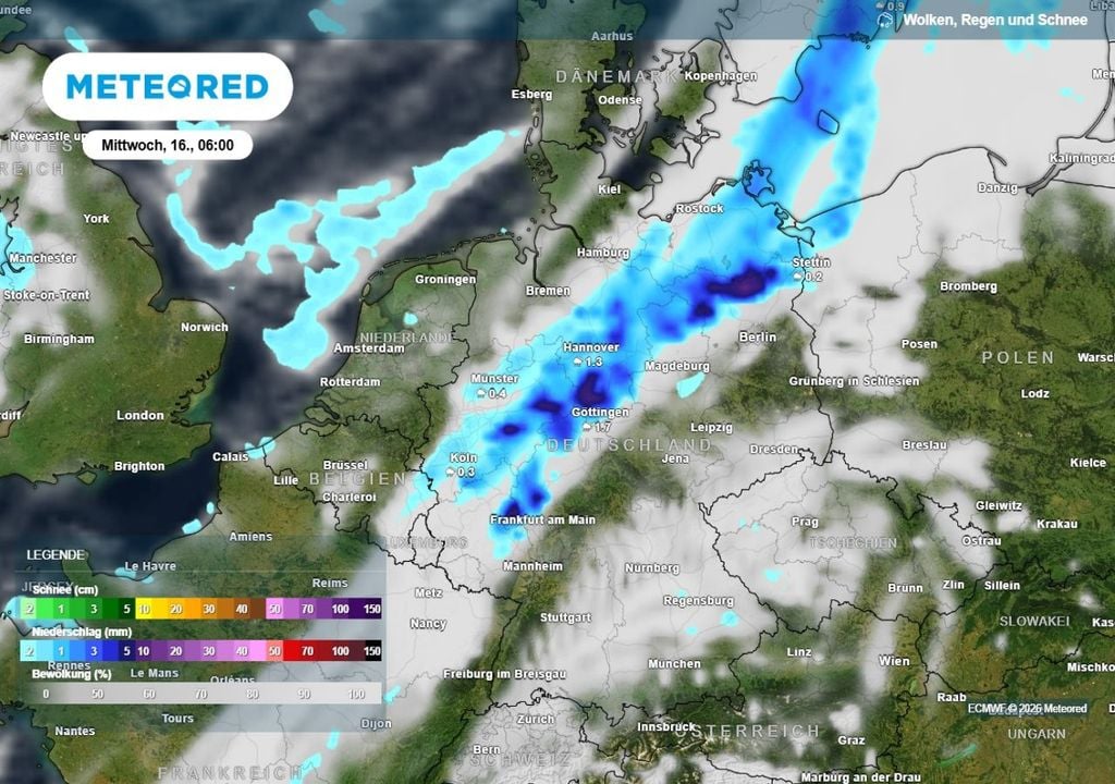 unwetter, gewitter, zellen Schwere Unwetter im Verlauf des Mittwochs über Deutschland.