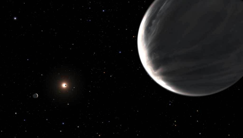 In dieser Illustration ist die Supererde Kepler-138 d im Vordergrund zu sehen. Links, der Planet Kepler-138 c, und im Hintergrund der Planet Kepler 138 b, im Umlauf um ihren zentralen Stern. In dieser Illustration ist die Supererde Kepler-138 d im Vordergrund zu sehen. Links, der Planet Kepler-138 c, und im Hintergrund der Planet Kepler 138 b, im Umlauf um ihren zentralen Stern. Bild: ESA/Hubble
