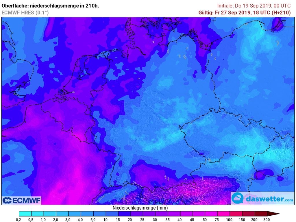 Bis nächsten Freitag fällt lokal viel Regen.