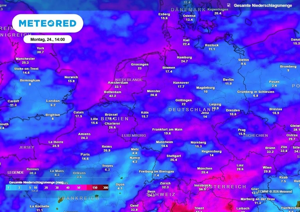 regen, wetter, nass In den kommenden Tagen gibt es teils kräftigen Regen. Doch die ganz großen Regenmengen werden das wohl nicht werden.