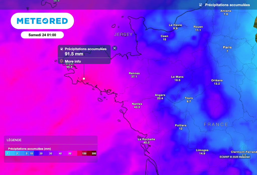 De fortes pluies attendues sur le sud de la Bretagne !