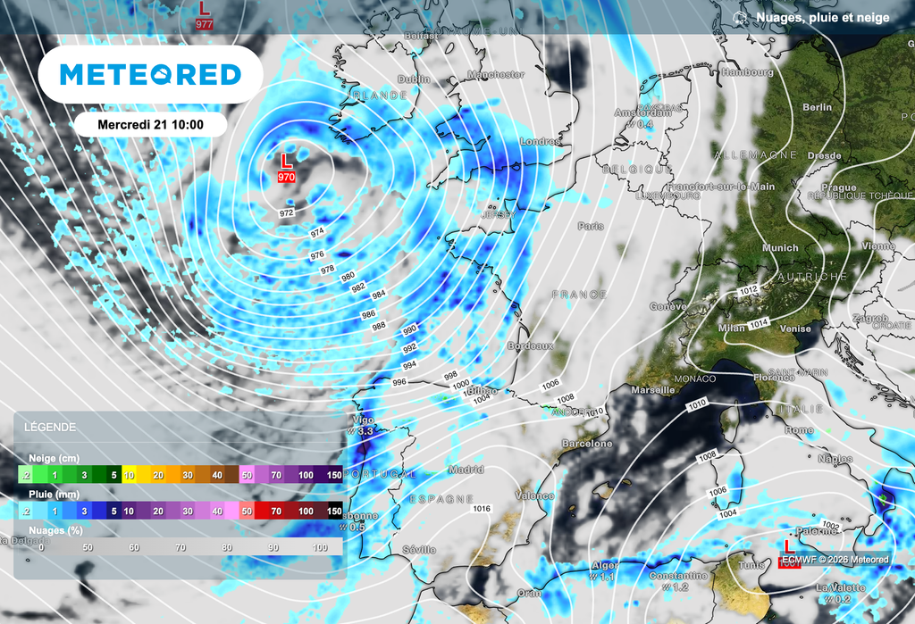 Météo à nouveau très agitée ce mercredi sur un grand quart nord-ouest de la France !