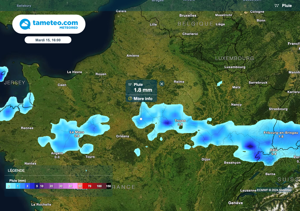 Quelques pluies faibles attendues cet après-midi en Île-de-France. Quelques pluies faibles attendues cet après-midi en Île-de-France.