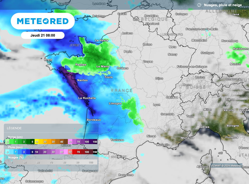 Chutes de neige en vert ce matin à 8 heures. Chutes de neige en vert ce matin à 8 heures.