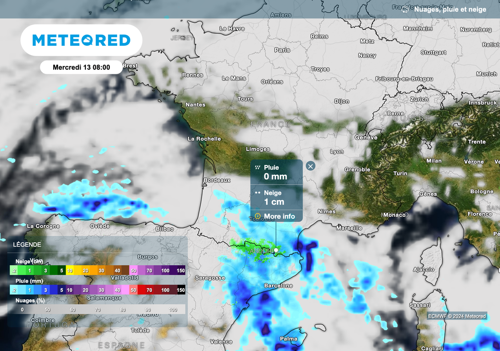 Chutes de neige encore prévues ce mercredi matin sur les Pyrénées.