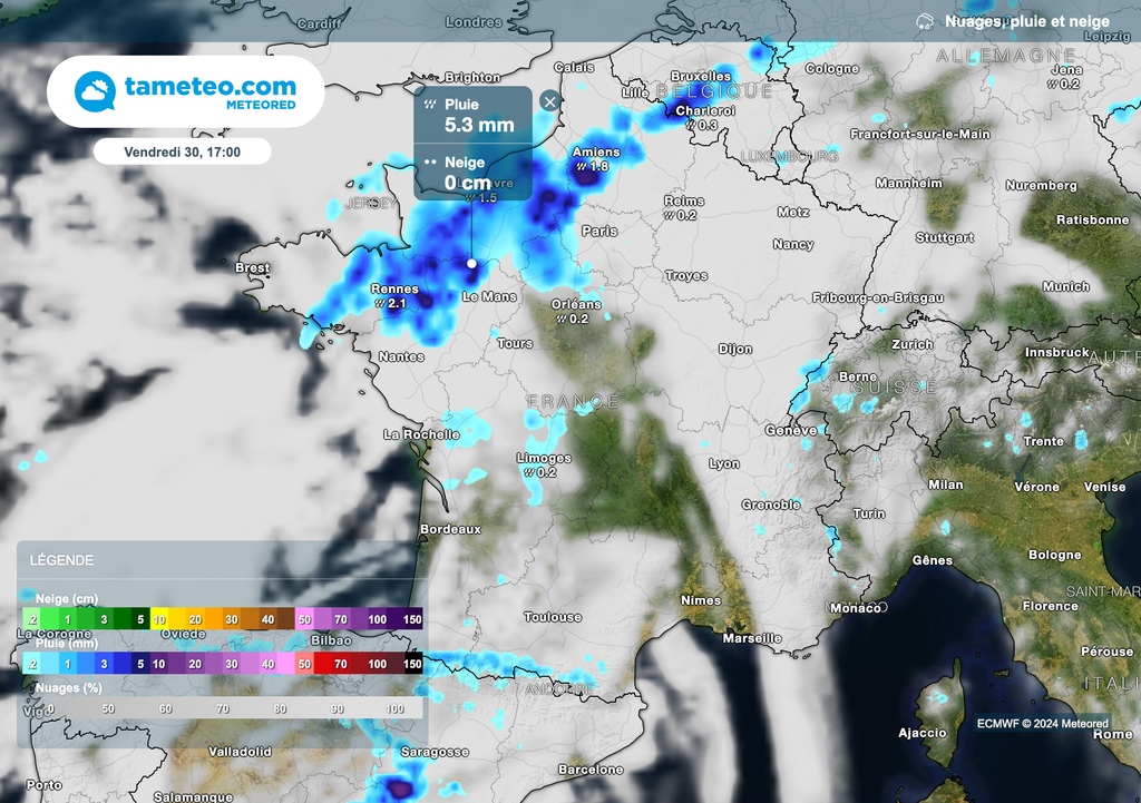 Des pluies dans les régions du nord-ouest ce vendredi après-midi. Des pluies dans les régions du nord-ouest ce vendredi après-midi.