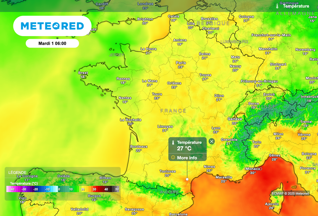 Minimales prévues demain matin. Minimales prévues demain matin.