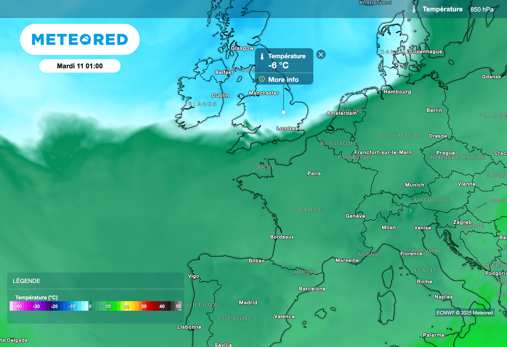 Flux de nord-est à partir de mardi prochain sur la France ! Flux de nord-est à partir de mardi prochain sur la France !
