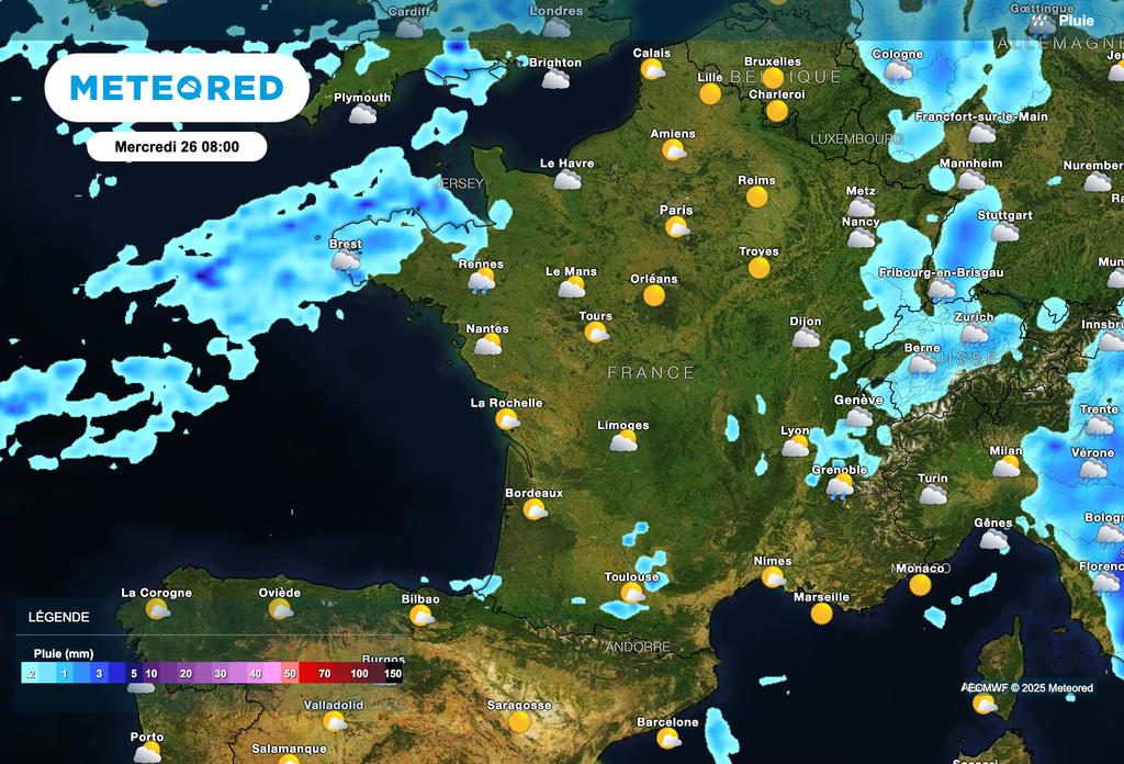 Des pluies reviennent dans le nord-ouest de la France.