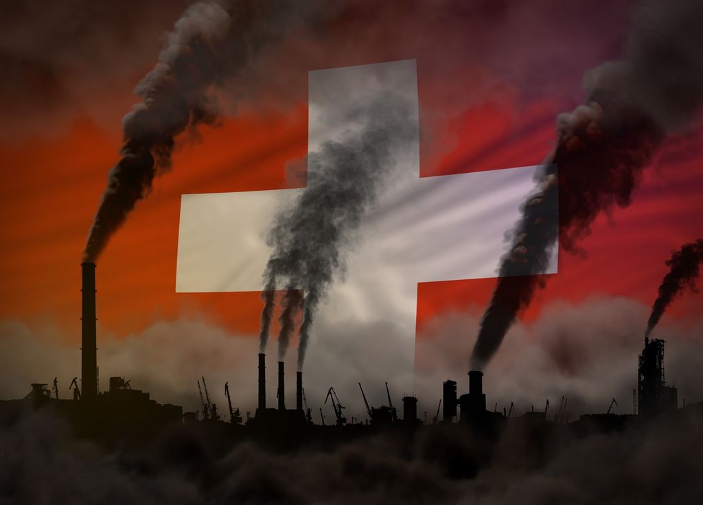 Suisse CO2 drapeau pollution