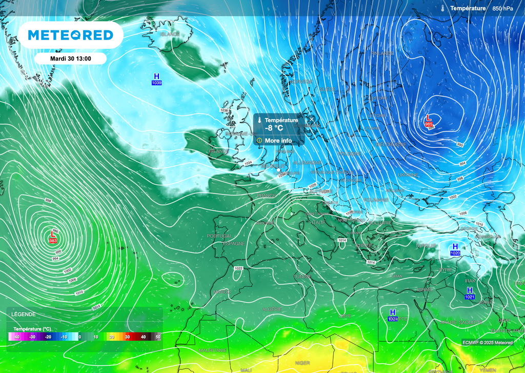 De l'air de nouveau plus froid devrait s'observer à minima en altitude. De l'air de nouveau plus froid devrait s'observer à minima en altitude.