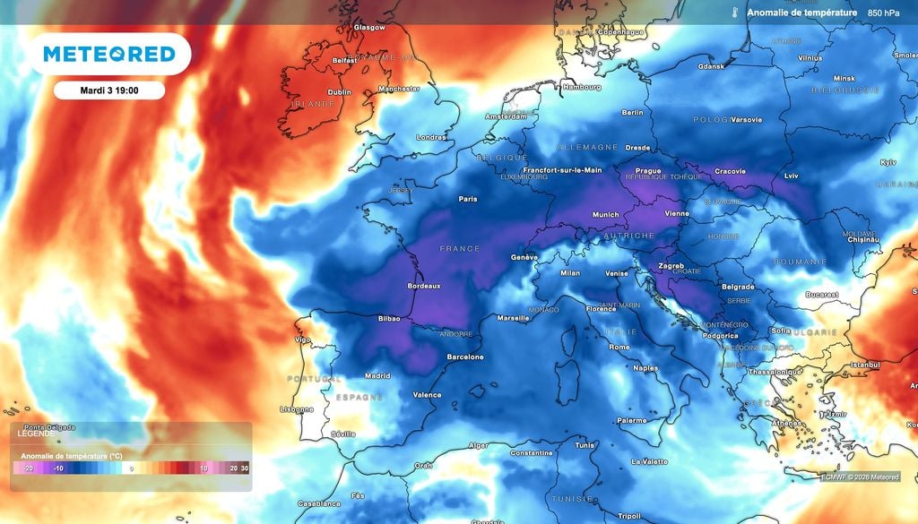 Une masse d'air continentale apportera des températures sous les normales en France la semaine prochaine Une masse d'air continentale apportera des températures sous les normales en France la semaine prochaine