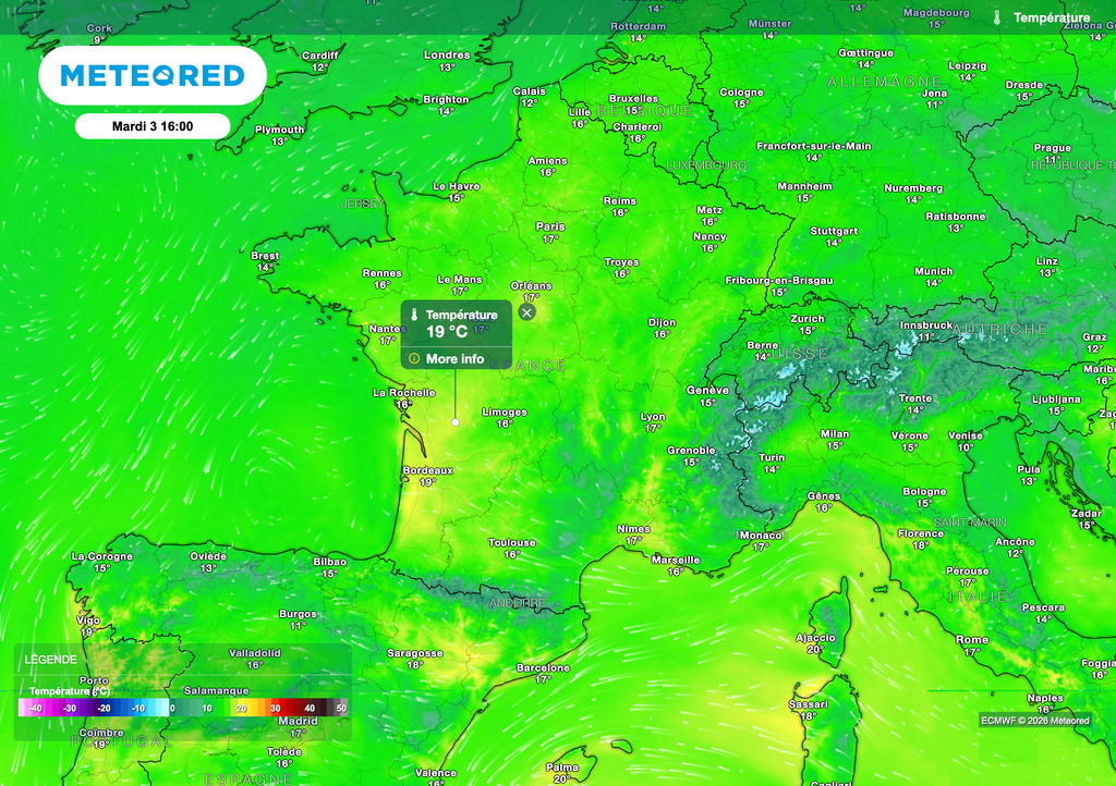 Une douceur qui se renforcera de nouveau la semaine prochaine.
