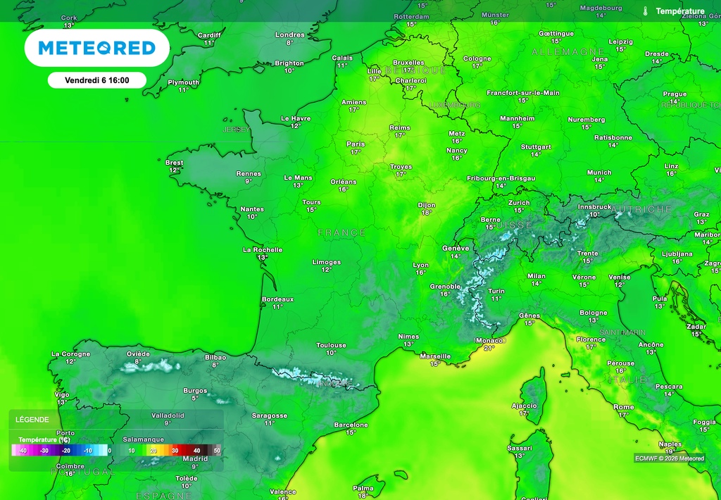 Une douceur bien présente tout au long de la semaine.