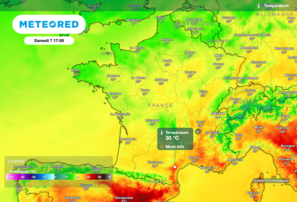 La chaleur se maintient près de la Méditerranée.