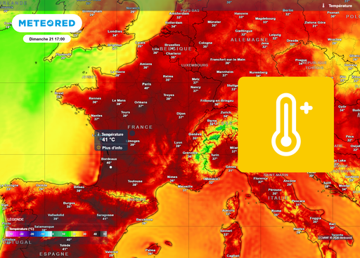 Des pointes &agrave; 40 ou 41&deg;C : d&eacute;couvrez nos premi&egrave;res cartes de temp&eacute;ratures pour dimanche en France, f&ecirc;te de la musique