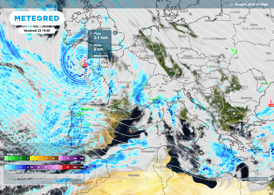 Dynamique flux perturbé dès ce vendredi en France.