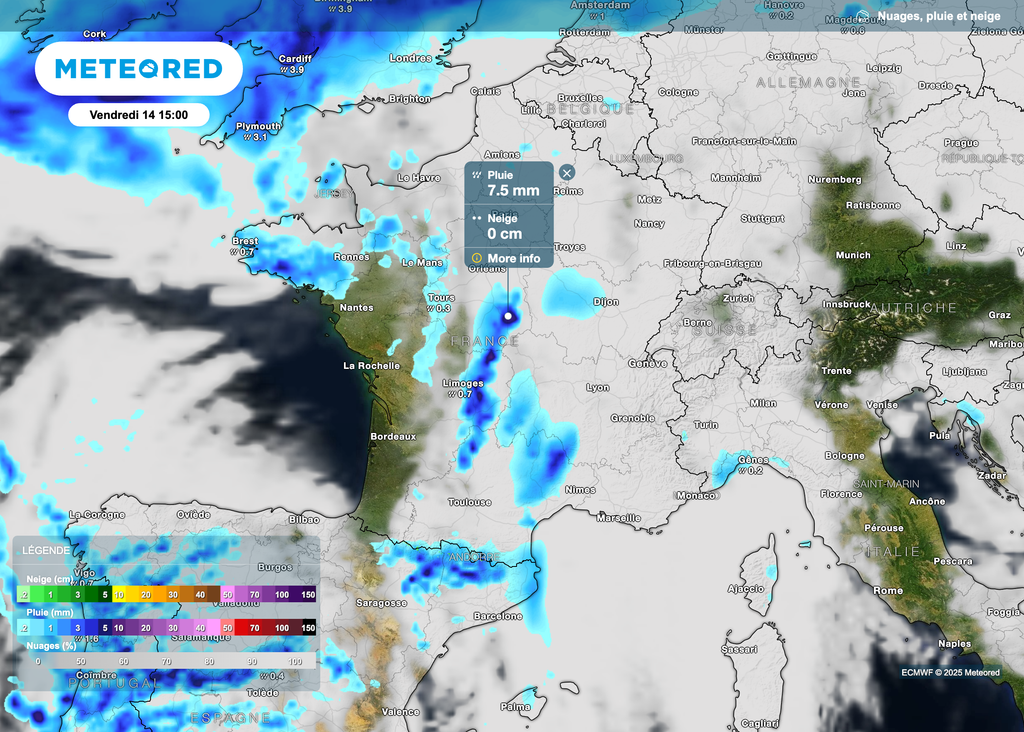 De nouvelles précipitations pourront se présenter ce vendredi.