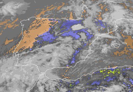 Desarrollos Convectivos Con Buen "sustrato" Inestable (17 Mayo 2012) Detalle de la imagen de estabilidad del LI en aire claro a las 15:45 UTC.