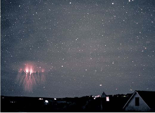 Descargas Eléctricas Hacia El Espacio Sobre Texas
