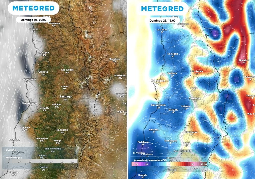 Este domingo llega acompañado por un impulso de aire costero que refrescará el ambiente; además, una vaguada en altura frenará los termómetros en la tarde.