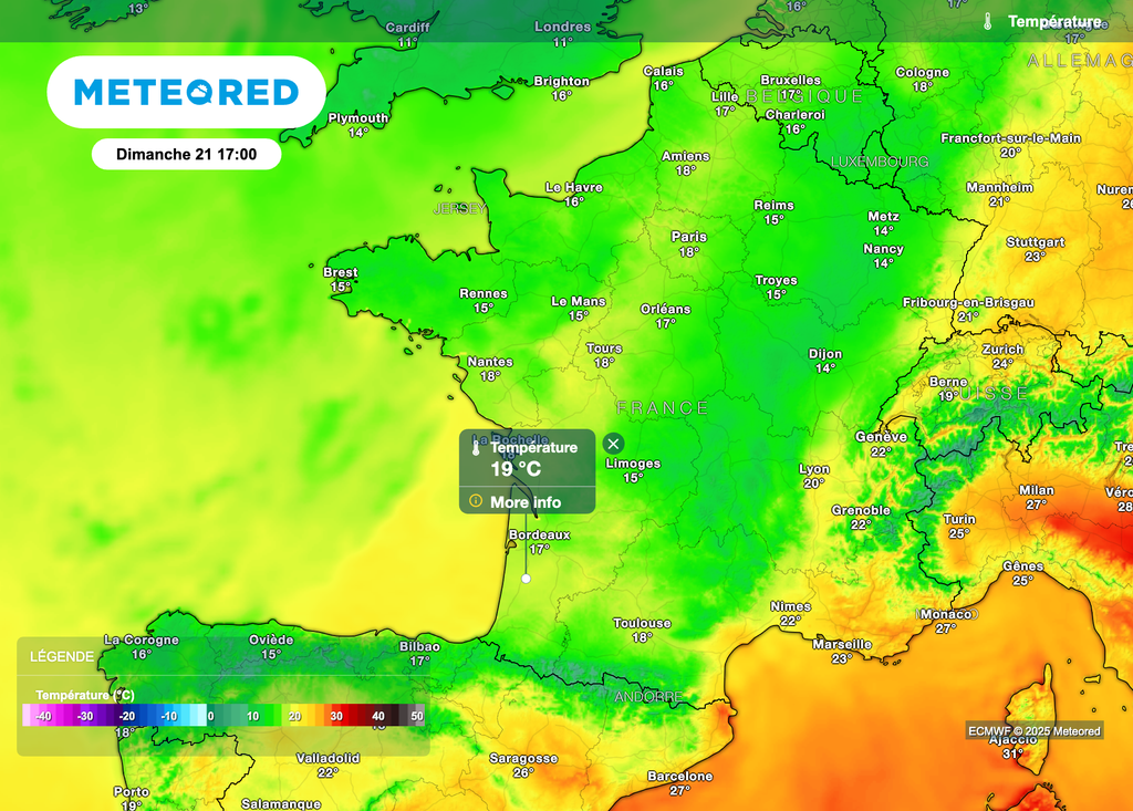 Chute des températures dimanche après-midi !