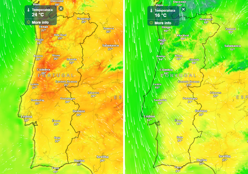Descida de at&eacute; 10 &deg;C: amanh&atilde; o frio polar ir&aacute; afetar estas regi&otilde;es do norte de Portugal continental