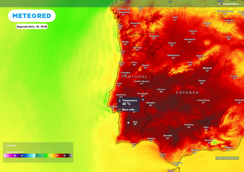 temperatura do ar à superfície temperatura do ar à superfície