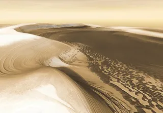 The Mars Express probe has made an incredible discovery: There are icy dunes on Mars as big as the Iberian Peninsula