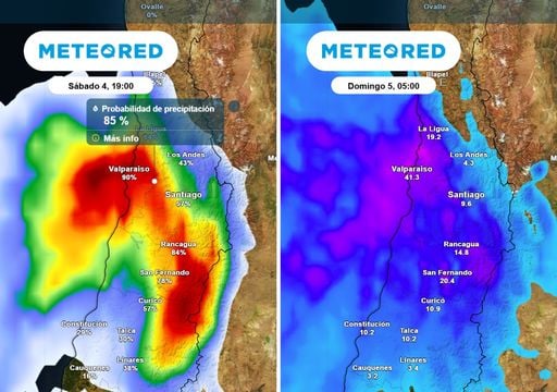 &ldquo;Desde el s&aacute;bado&rdquo;: la probabilidad de lluvia supera el 80 % en la RM y estos ser&iacute;an los montos previstos