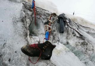 Deshielo de glaciar en los Alpes suizos devela los restos de un montañista fallecido en 1986