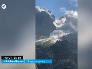 Impresionante deslizamiento de tierra en Alta Saboya, Francia