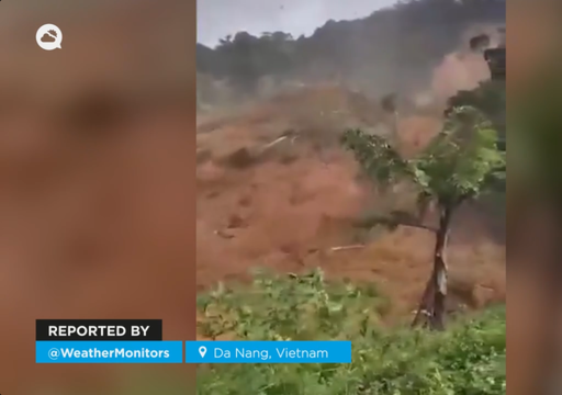 Video viral: sorprendente deslizamiento de tierra masivo cerca de Da Nang, Vietnam