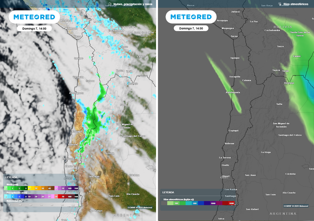 precipitaciones y río atmosférico