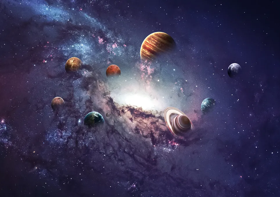 15 planets of the Solar System.
